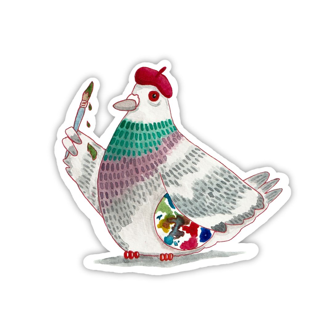 Art Pigeon Sticker