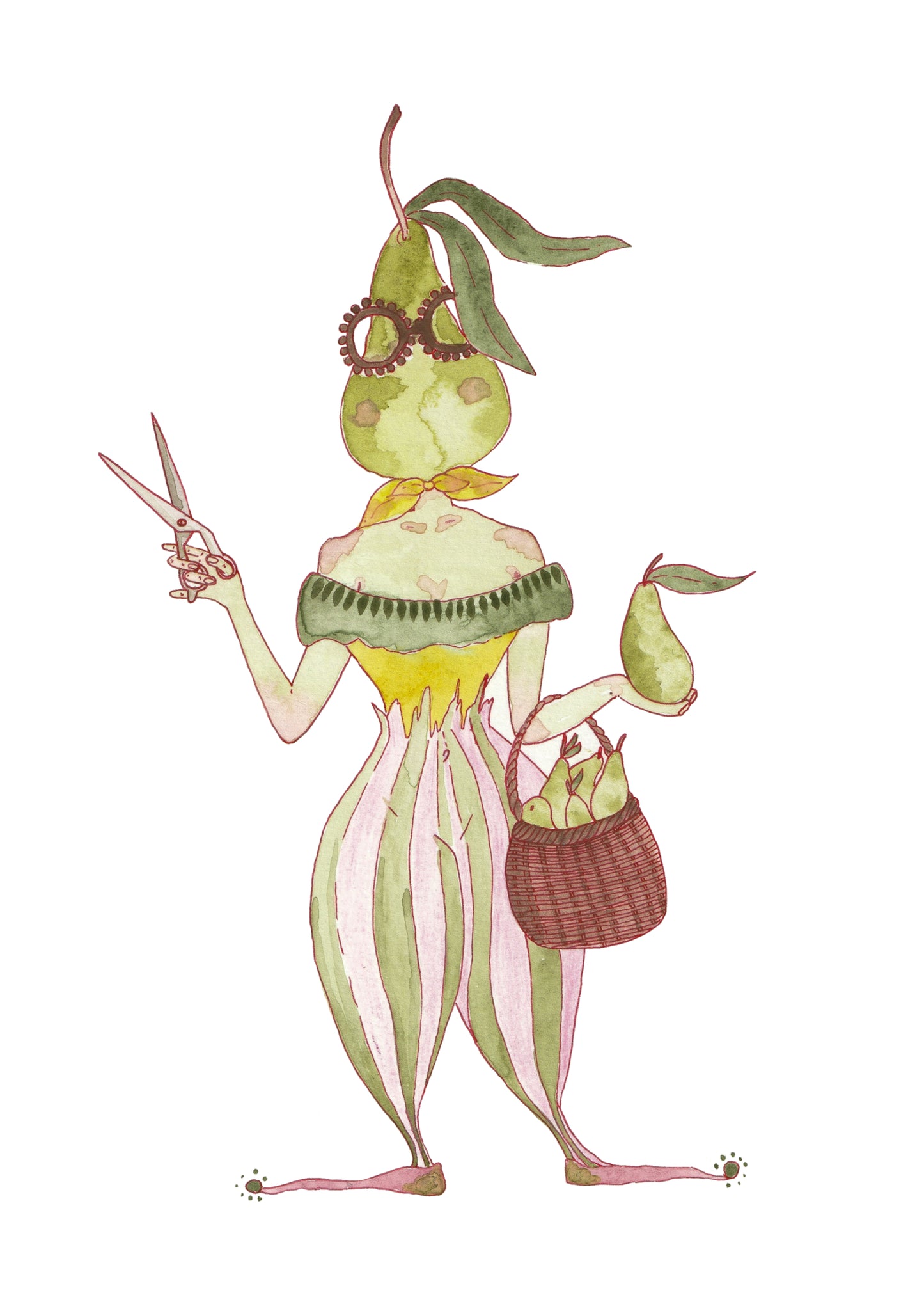 Fashion Fruits, Pear ! Print