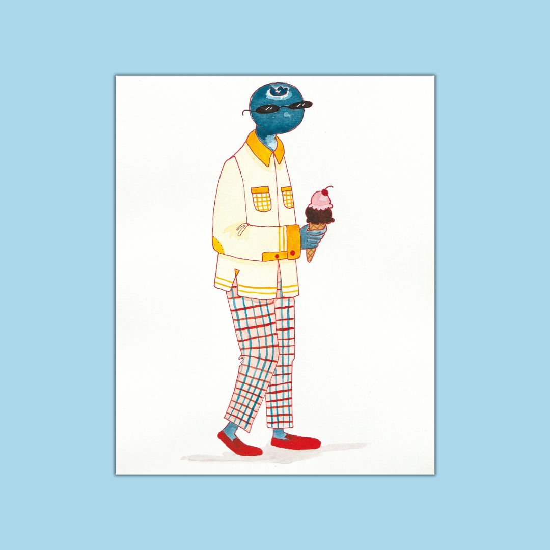 Fashion Fruits, Blueberry ! Print